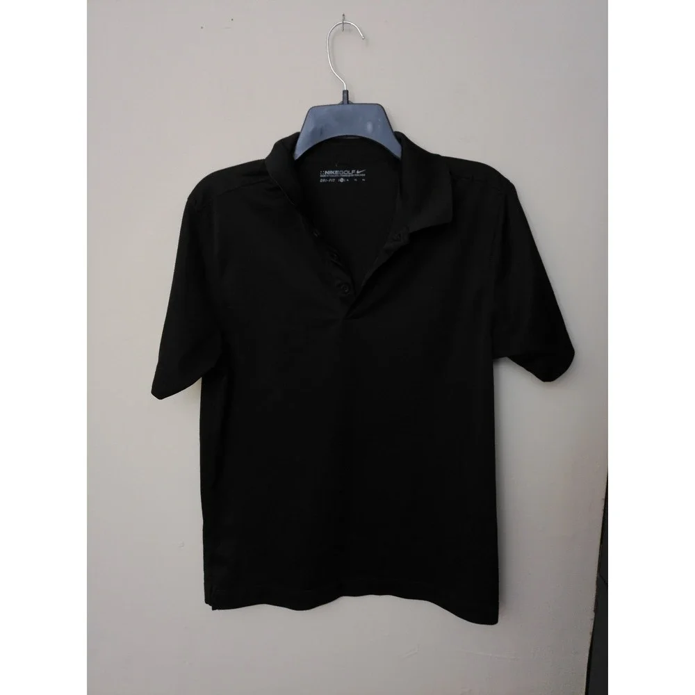 Nike Golf Polo Shirt Mens Black Size XL Dri Fit Athletic Short Sleeve